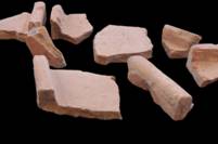  Rooftile fragments discovered at the Givati Parking Lot Excavation. (credit: EMIL ALADJEM/IAA)