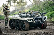  Elbit's new Rook Unmanned Ground Vehicle, demonstrating medical evacuation capabilities. (credit: ELBIT)