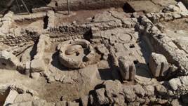 Pressoir à huile dans le domaine samaritain découvert lors de fouilles à Kfar Qasim